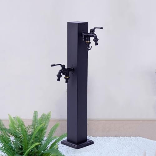 Fontana da Giardino Esterno, Colonna D'acqua con Doppio Rubinetto Idrante Antigelo, Colonna D'acqua da Giardino for Irrigazione, Lavaggio Auto, Doccia for Animali Domestici