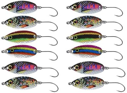 Twin-Turner 12 Spoons I 2 gr. I Forellenköder I Set zum Forellen Angeln I Kunstköder I Blinker I Angelköder I Angelzubehör I Barsch I Forelle