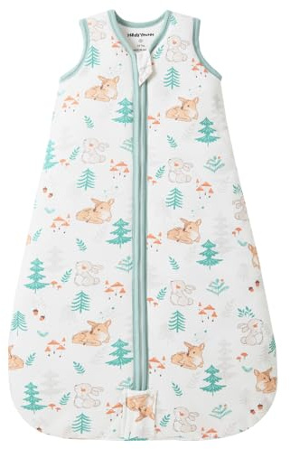 Baby Sleeping Bag 2.5 TOG Cotton Winter Sleep Sack for Newborn babies, Unisex Baby Wearable Blanket with Animal Patterns, Deer, M