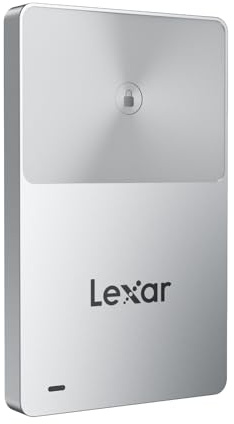 Lexar TouchLock Portátil SSD 512GB con Autenticación de Cifrado NFC de un Solo Toque, Unidades de Estado Sólido Externas USB 3.2 Gen2, Compatible con SSD Magnético para iPhone 17/16, Tabletas y PC