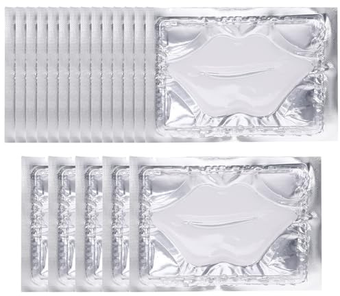 Hemobllo Mascarillas Hidratantes para Labios 25 Piezas Gel Colágeno Blanqueante Cuidado Facial para Todas las Edades Labial Nutritivo y Prevención de Labios Secos