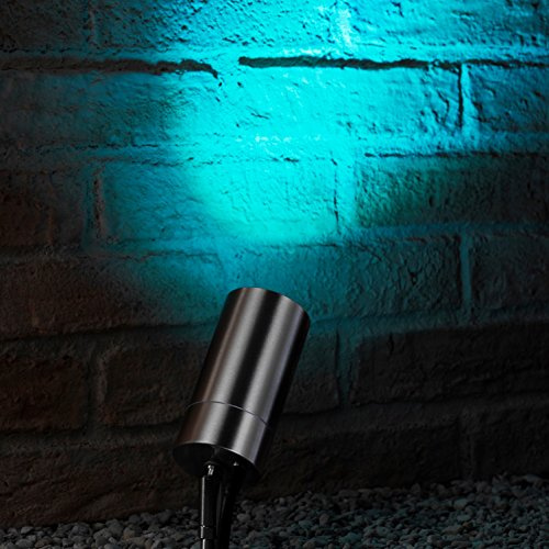 Auraglow Edelstahl GU10 Garten Outdoor Spike Light mit RF-Fernbedienung Farbwechsel LED-Lampen