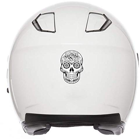 Aufkleber für Motorradhelm, reflektierend, Motiv: Mexikanischer Totenkopf