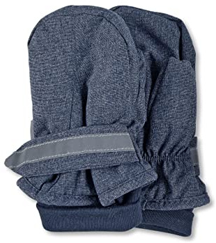Sterntaler Unisex Kinder Fäustlinge Melange mit Daumen, Klettverschluss mit Reflektierendem Streifen Handschuhe
