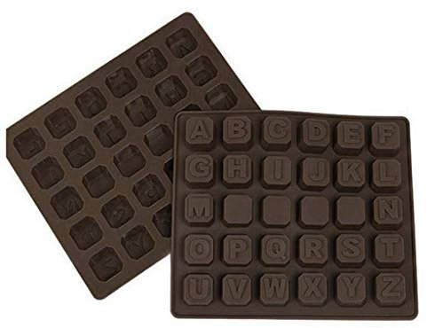 PAKEY Silikonform mit 26 Buchstaben, für Schokolade, Eis, Kuchen, Backform