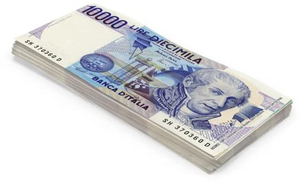 Scratch Cash Lire - 100 Banconote Finte da ₤ 10.000, Fac-Simile Lire, Dimensioni Reali
