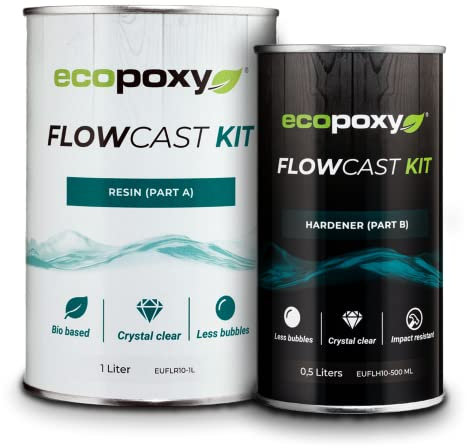 ecopoxy FlowCast Kit 1.5 Liter - Epoxidharz 2 Komponenten Set inkl. Härter