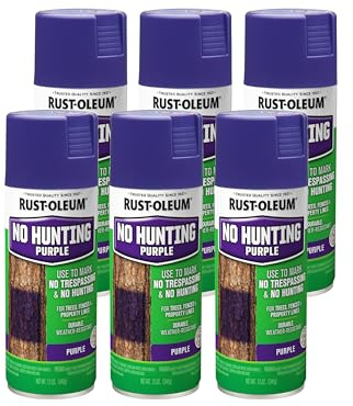 Rust-Oleum 270970-6PK Specialty No Hunting Purple Spray Paint, 12 oz, 6 Pack