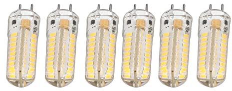 TOPINCN 6 Stück GY6.35 LED Birne 7W AC DC12V 700lm 72 LEDs 360 Grad LED Mais Glühbirne für Pendelleuchten Deckenleuchten (Warmes Licht)