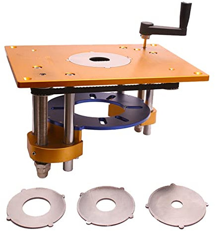 LINYY Gerrit Router Lift Router Tisch Einsatzplatte Compatible with Graviermaschine Elektrische Holzfräsmaschine DIY Holzbearbeitung Werkbank
