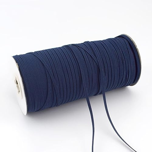 10 Metros 3/6 mm Bandas elásticas Cuerda Goma Banda para el cabello Cintas Cintas de costura Cintura Zapatos Cinturón DIY Accesorios de ropa-Azul marino, 3 mm, 10 metros