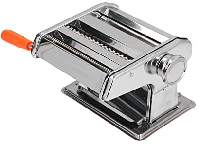 ANKROYU Machine à Pâtes Avec Paramètres Réglables, Lame Amovible, Machine à Pâte Plate Italienne Multi-pâtes En Acier Inoxydable, Machine Pour Magasin De Nouilles à Domicile(A)