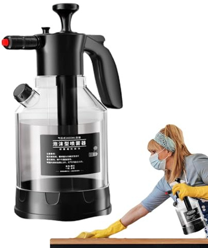 Pulverizador manual de jardín - Bomba de espuma de 2,0 l, pulverizador de presión manual para espuma de nieve | Expulsión automática pulverizador de agua interno de refuerzo de 3 veces, pulverizador