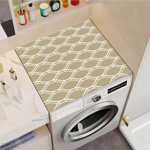 Highdi Housse de Protection pour Machine à Laver Top, Coussin de Machine à Laver Antidérapant Housse de Machine à Laver pour Machine à Laver Ou Sèche-Linge (30 * 40cm,Chameau)