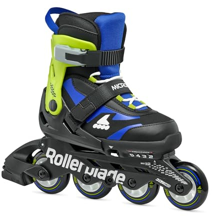 Rollerblade MICROBLADE, Pattini in linea Bambino, nero/blu, EU: 28-32 (UK 10J-13J / US: 11J-1)