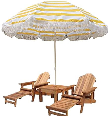 Parasol d'extérieur à franges avec protection solaire UV, léger et résistant à la décoloration, parfait pour terrasse, jardin, piscine, plage et balcon, idéal pour l'intérieur et l'extérieur.