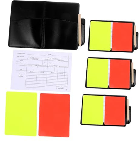 BESPORTBLE 4sätze Fußballschiedsrichter-kit Mit Standard-schiedsrichterkarten Tragbarer Schiedsrichter-Tasche Schiedsrichter-zubehör Für Sportschiedsrichter Und Fußballschiedsrichter