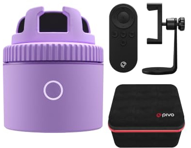 Pivo Equestrian Starter Pack Auto Tracking Phone Holder Face, Body & Horse Tracker, 360° Rotation, 6 Speed, Stand for Video Recording (Lila)