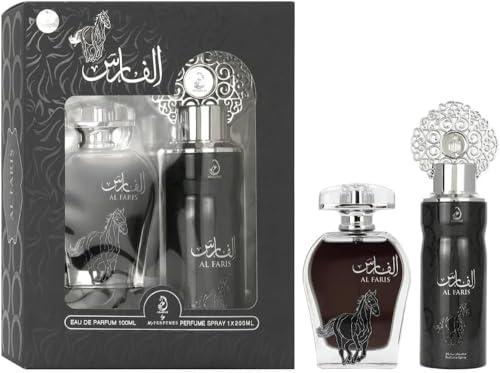 Arabiyat - Al Faris | EDP 100ML + DEO 200ML Set regalo per uomo e donna (unisex), prodotto negli Emirati Arabi Uniti