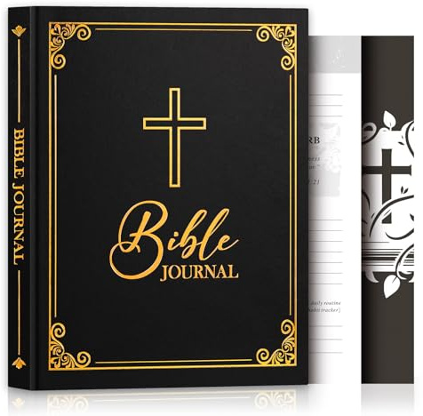 Lanpn Bibelns bönedagbok för män, andakt anteckningsbok och bibelstudie, 3 månader kristen bibelprayjournal, dagbokspresenter för tacksamhet religiös reflektion inspirera, engelsk, svart