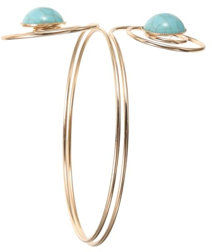 NIYANGLE Bracciale da Donna Rigido in Metallo Regolabile, Bracciale a Spirale per Braccio Superiore, Gioielli da Braccio Eleganti per Occasioni Speciali, Regalo per Amiche e Famiglia
