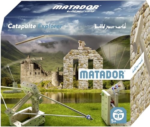 Matador Explorer Katapult, Themenbaukasten, Holzfarben, Bunt