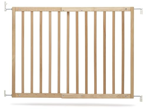 Modilok Barrière De Sécurité Enfant Modilok, Barrière De Sécurité Chien, Barrières Et Extensions pour La Sécurité, Barrière Escalier (Natural Wood, 63-103.5cm)