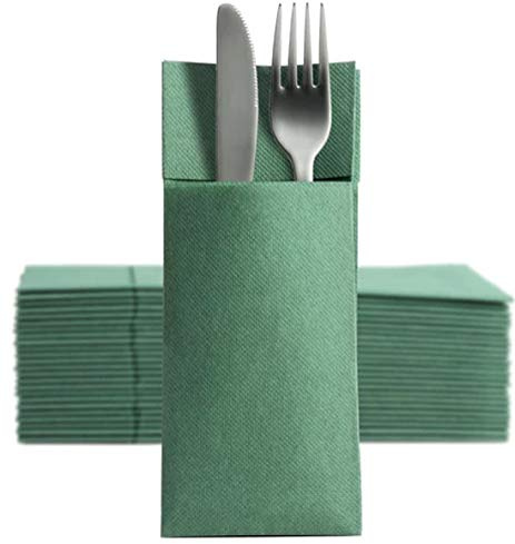 CHIC 1250 Softpoint Besteckservietten Bestecktaschen grün