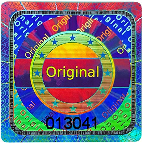 105 Stk - 3D Hologramm Original-Siegel mit Seriennummer, 25mm silber | Sicherheitssiegel manipulationssicher, Siegel-Aufkleber Security Seal Sticker, Sicherheitsetiketten nummeriert, Klebesiegel