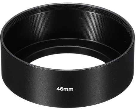 PATIKIL 46mm Lens Hood, Standard Focus Frosted Surface Anti-reflective Inside Hood for Camera Lens, Black for Nikon, for Fujifilm, for Pentax, for Leica