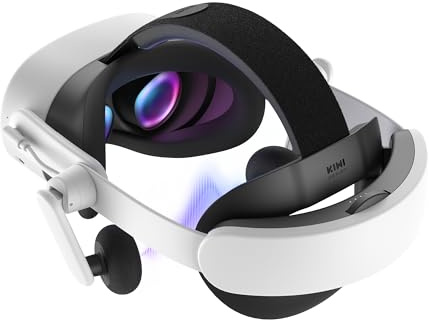 KIWI design K4 Duo Audio Headstrap mit Akku für Meta Quest 3/3S VR Zubehör | Für Quest 3, belüftet, lichtdicht, druckfrei, PU-Leder, allergiefrei, schnelle Montage, brillentauglich, einfache Reinigung