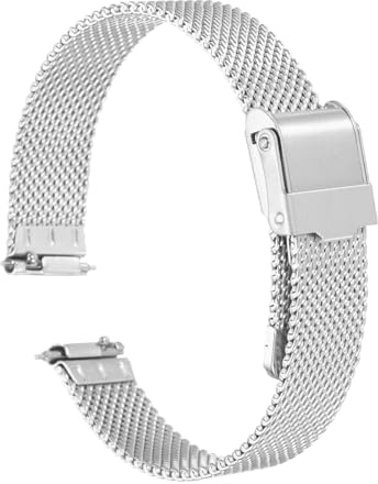 QUARKZMAN Uhrenarmband Mesh Edelstahl mm Ersatz Metall Armband Edelstahlarmband mit Schnellverschluss Uhrenarmbänder Ersatzband Verstellbarer Gütelschnalle für Damen Herren,