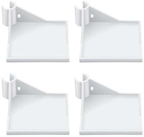 4 Stück Grow Tent Corner Shelf, Grow Zelt Eckregal, Grow Zelt Stangenregal Vielseitig, Grow Zelt Zubehör Montage, Kamera-Eckhalterung Regal Klein für Grow Zeltstangen 16mm, Weiß (3,5 x 3,5 Zoll)