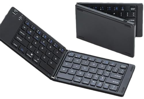 Zvn Zojne Teclado Inalámbrico Plegable - Teclado Plegable Portátil | Dispositivo De Inalámbrico Recargable | Herramienta De Tipo De Flexible De Poco Ruido para Ordenador Portátil, Tableta, Teléf