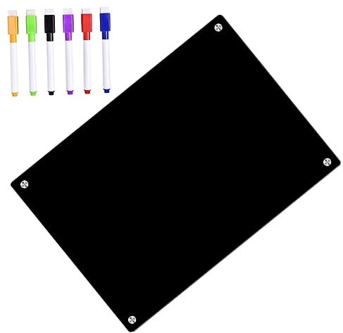 VILLCASE Magnetische Dry Erase Tafel Für Kühlschrank Acryl Planungstafel Klare Schreibtafel Mit Wiederverwendbarer Oberfläche Leicht Zu Reinigen Bedienen