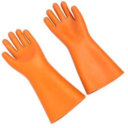 Hochspannungsisolierte Gummi-Elektrikerhandschuhe, Sicherheitsschutz-Arbeitshandschuhe, 25.000 V, 12 KV für Elektrische Aufgaben