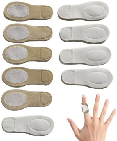 Rizinusöl-Fingerbandagen | 10 x wiederverwendbare Rizinusöl-Packung – weiche, bequeme Umwicklung von Rizinusöl für Finger und Daumen