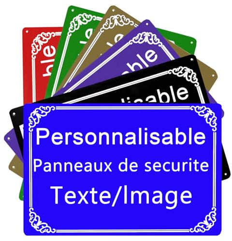 Panneaux de Sécurité Personnalisé-Personnalisable Sécurité Signalétique Intérieure/Extérieure-Pour Garage,Hôtel,Parking,Ecole, Abri de Voiture