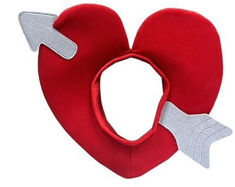 Vlies-Amor-Pfeil-Hut für Damen und Herren, Unisex, Halloween, Party, Rollenspiel, Kostüm, Hut, Party, Versammlung, Cosplay, Kopfbedeckung, rot