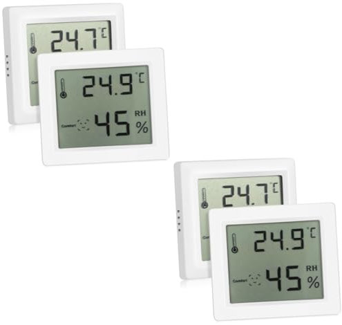 BESPORTBLE 2 Set Igrometro Cablato Arredamento Piscina Termometri Per Camera Mini Forno Termostato Per La Casa Display Orologi Misura Wifi Sensore Sfogo Stazioni Termostati Abs 2 Pezzi * 2