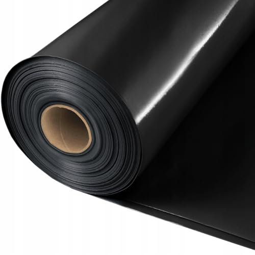 Black Vapour Barrier - Damp Proof Membrane - Insulation Foil Roll - 100m2 (Black, 2x50m)