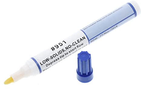 Stylo de flux de colophane à souder 951 à faible teneur en solides, non nettoyant, 10 ml, pour la réparation soudures, l'électronique, le soudage fils, le flux soudure, le stylo