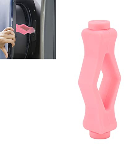 Washing Machine Door Prop, Front Load Washer Door Prop Holder Mouth Shape Strong Magnet Front Load Stopper for Home Drying Laundry Room (Pink)