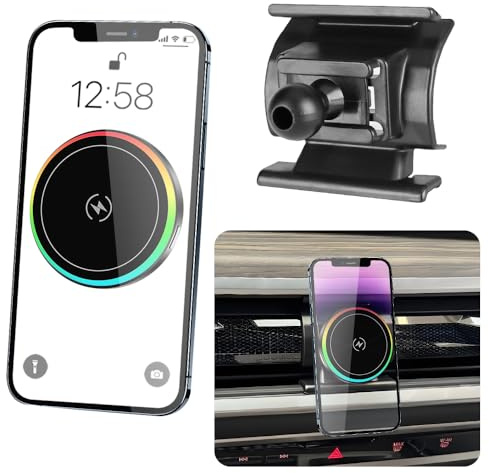 LUNQIN Car Magnetic Phone Mount for BMW X5 X5M 2024-2026 and X6 X6M 2024-2026 and BMW X7 2023 2024 2025 2026 Auto Accessories Best Cellphone Holder Fast 15W Wireless Charger Cell Phones Screen Stand