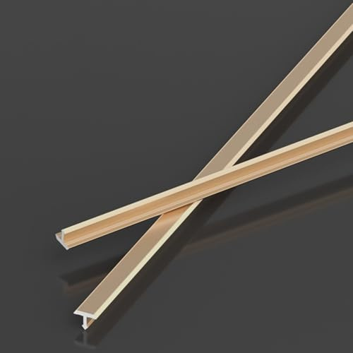 3 Stück T-Profil Übergangsprofil Übergangsschiene 90 cm Aluminium -Formleisten Zierleisten, Ausgleichsprofil Übergangsstreifen Verbinden Sie Ihre Böden Nahtlos(Gold,4cm/1.57in)