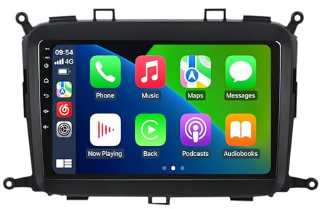 Generico Macchina per La Retromarcia di Navigazione GPS per Auto, Schermo Grande da 9 Pollici Android 14 Auto Multimediale Dvd Radio Audio Lettore per KIA Carens 2013 2014 2015 2016 2017 2018