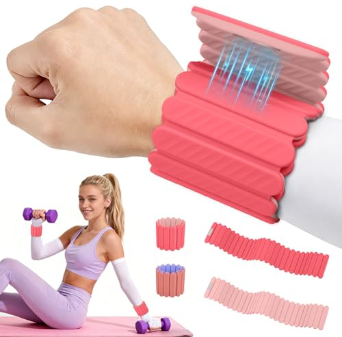 Abahub Set 2 Pieza 2×0.5kg Pesas Magnéticas Ajustables Para Muñecas Tobillo
