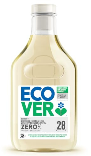 Ecover Zero Lessive Liquide Universelle, Sans Parfum ni Colorant, 28 Lavages, 1L