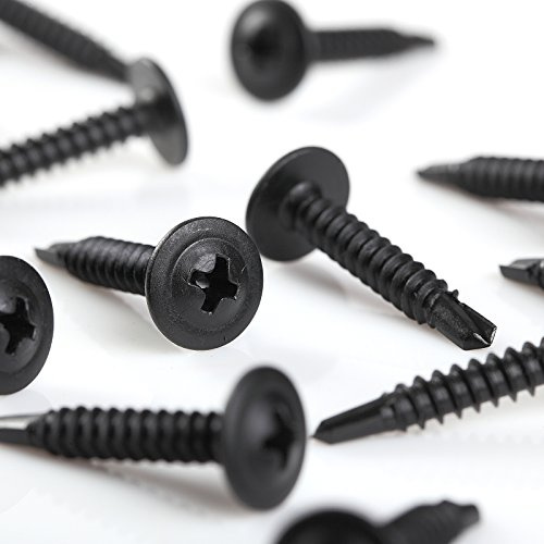 500 Pcs Phillips Truss Head Sheet Metal Self Tapping Screw 18-8 (#8 x 1, Black)