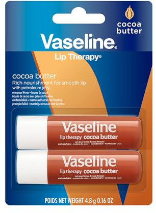 Vaseline Lip Therapy Stick Cocoa Butter with Petroleum Jelly for Soft Smooth Lips | Intensive Lip Repair Treatment 4.8g (2 Pack)